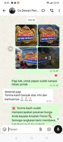 Testimonial Papan Bunga Pernikahan banyuwangi